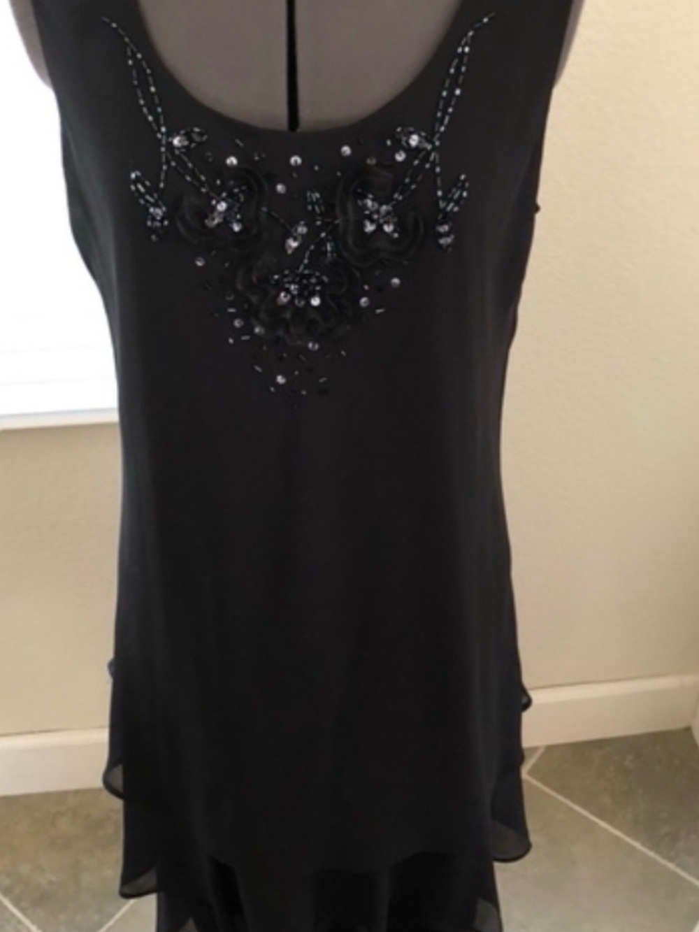 R & M Collection Womens 2 Piece Layered Dress and Bolero Jacket Beaded size 16 - Picture 9 of 9